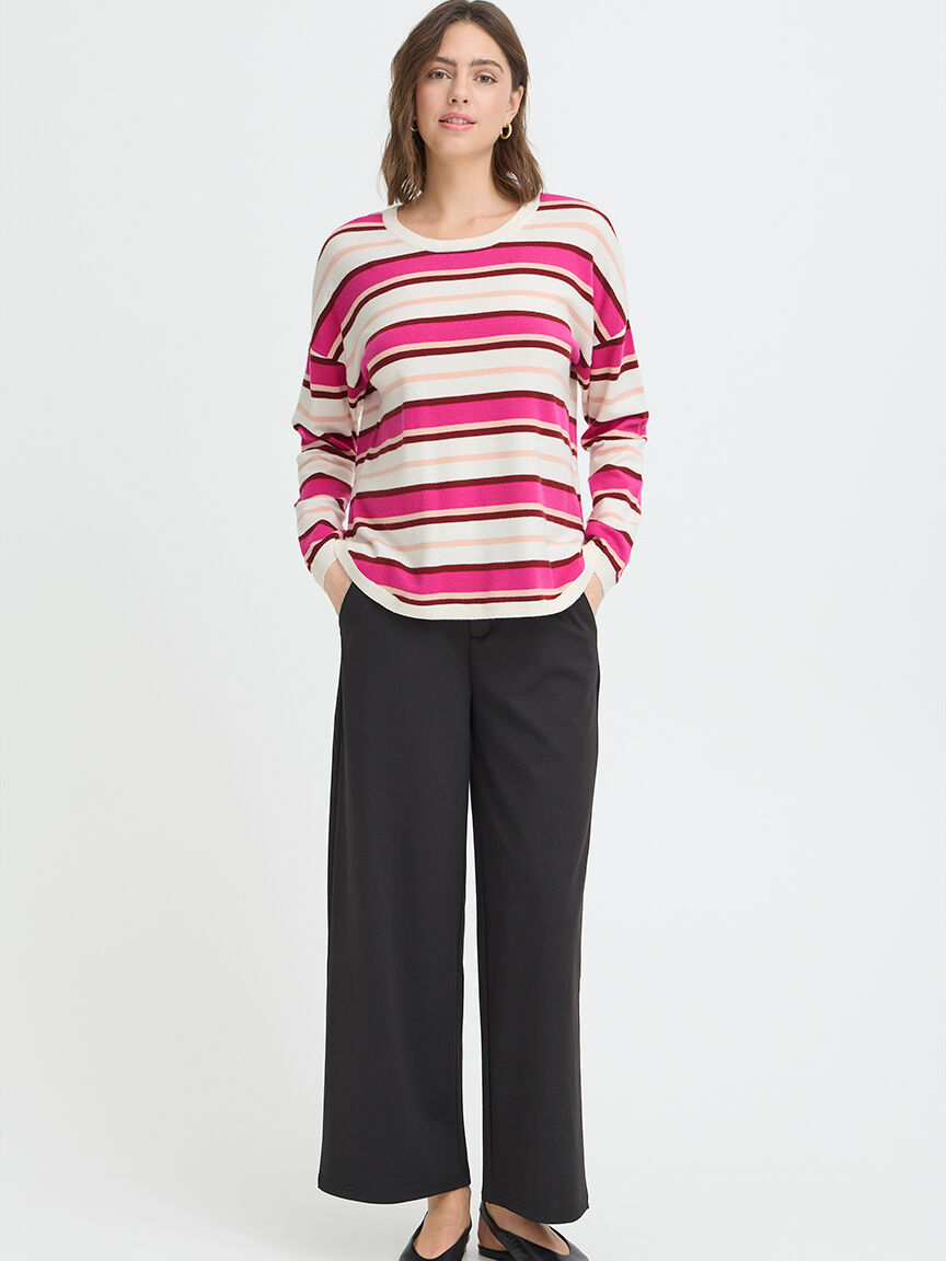 Striped Long Sleeve Crewneck Shirt