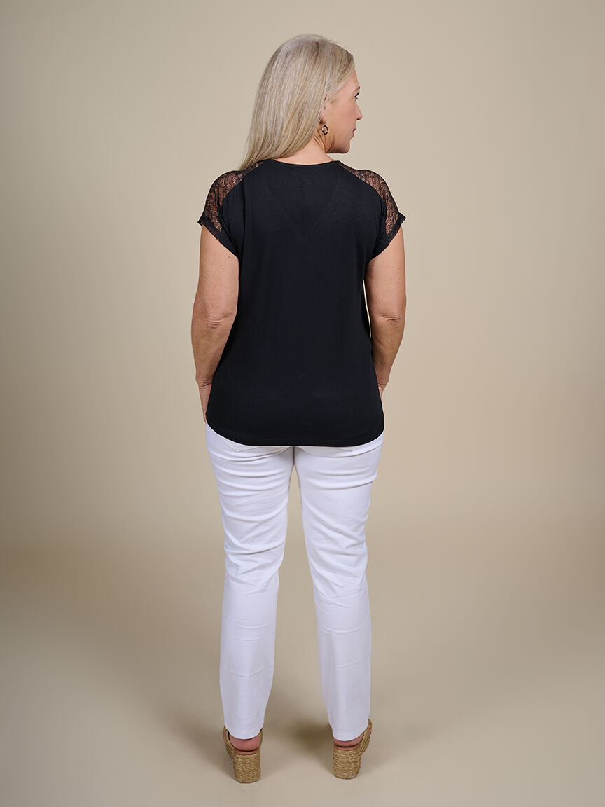 Short Sleeve V Neck  Image 2