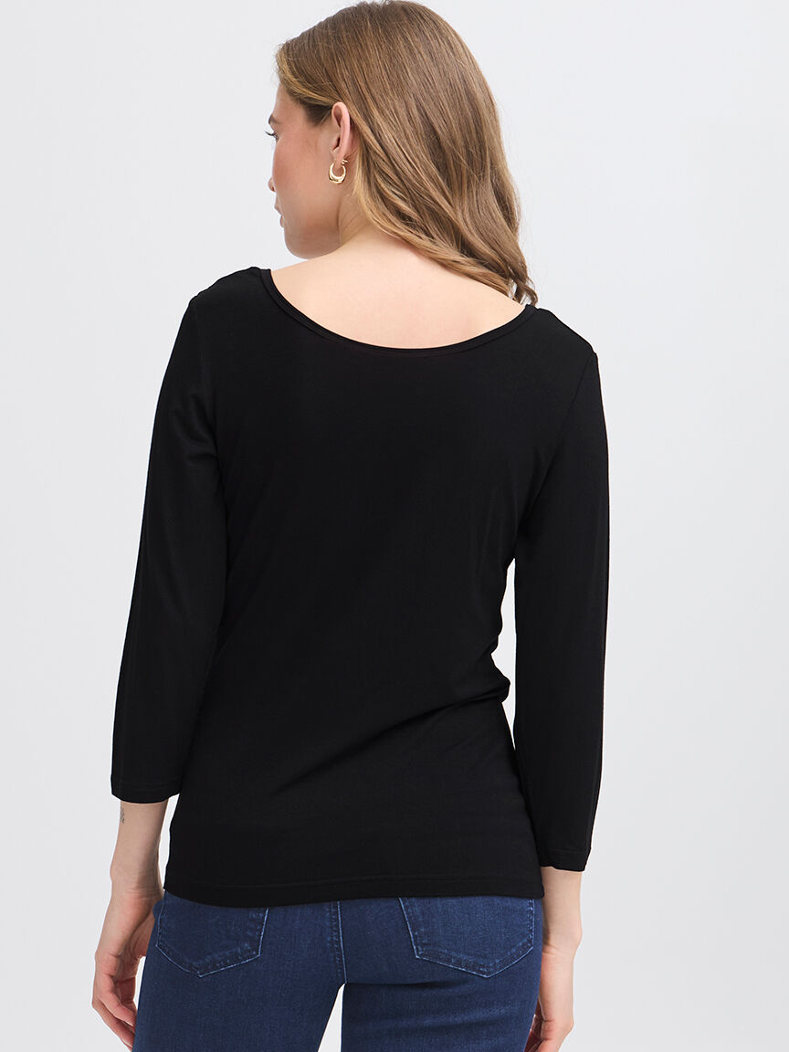 Reversible 3/4 Sleeve Top