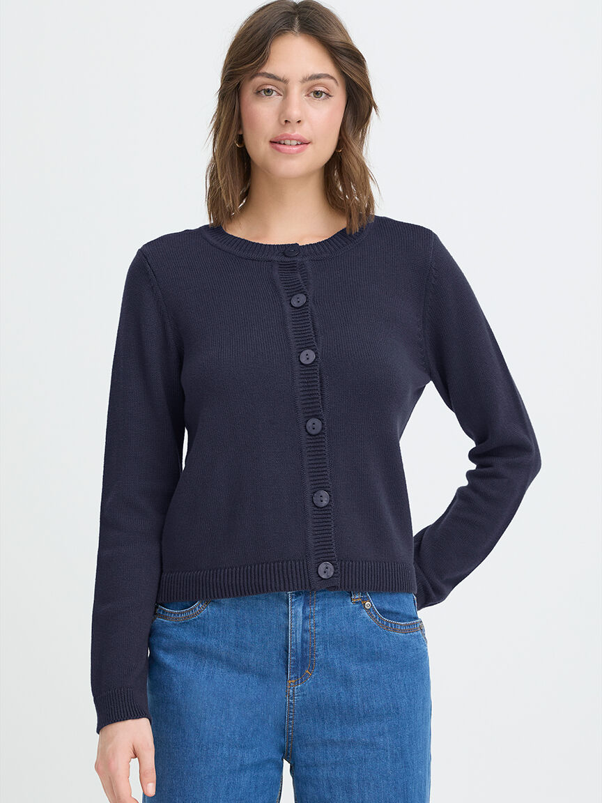 Knit Button-Up Cardigan