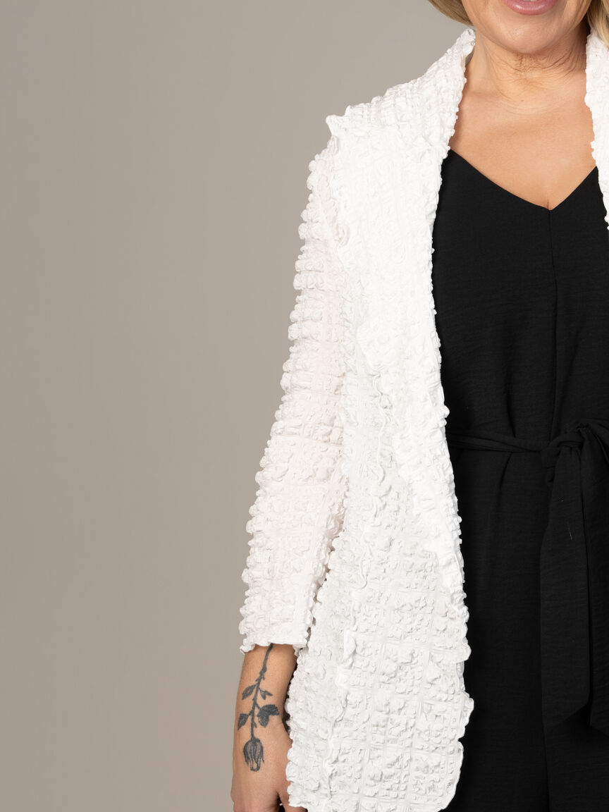 Open Front Crinkle Cardigan Image 2