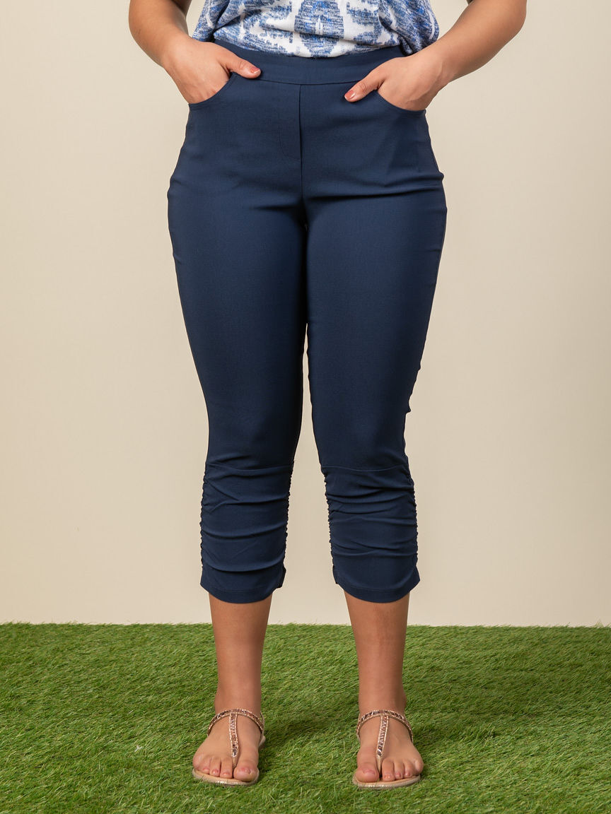 Pull on Capri with Ruching Image 4