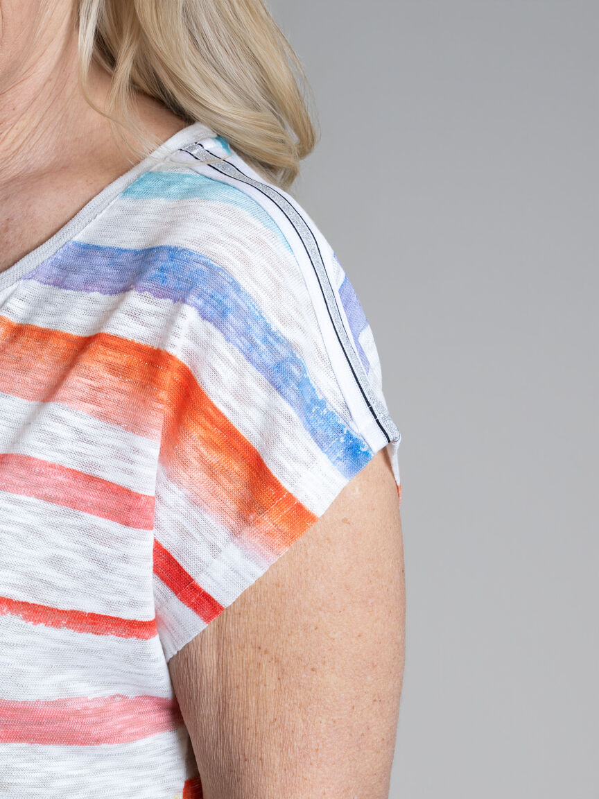 Short Sleeve Striped Top 