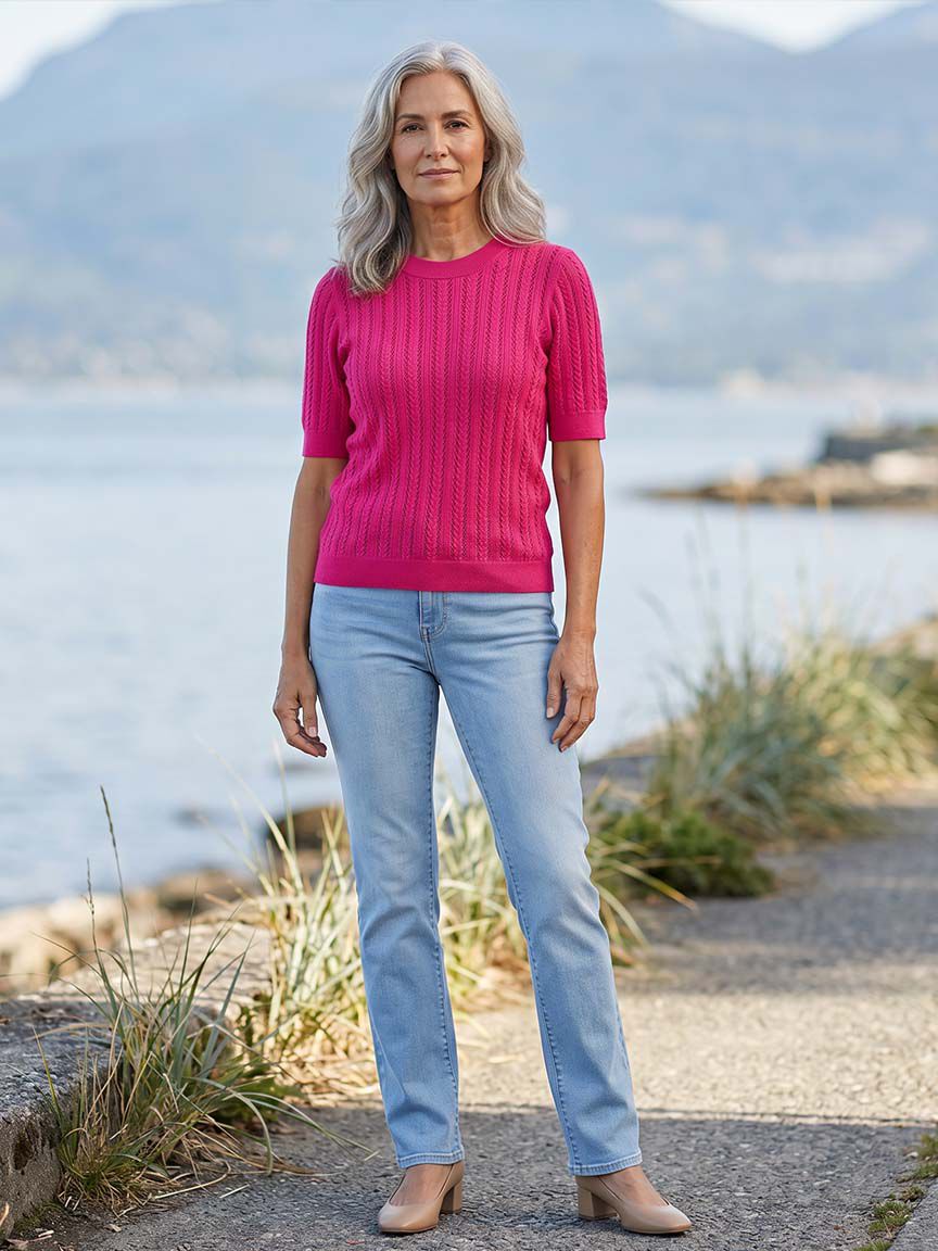 Pullover Elbow Sleeve Sweater