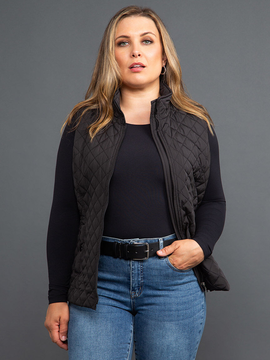Quilted Zip-Up Vest Image 3