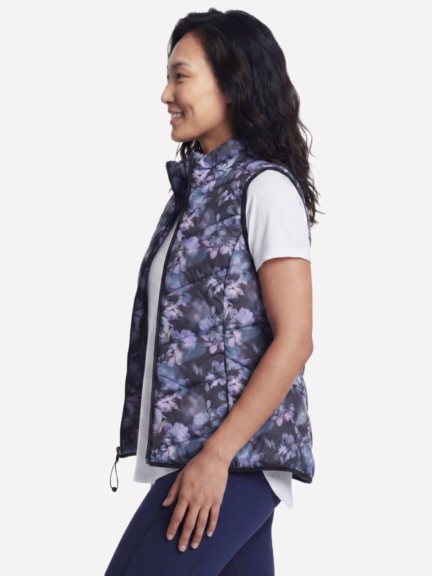 Sketchers Beige Print Puffer Vest  Image 3