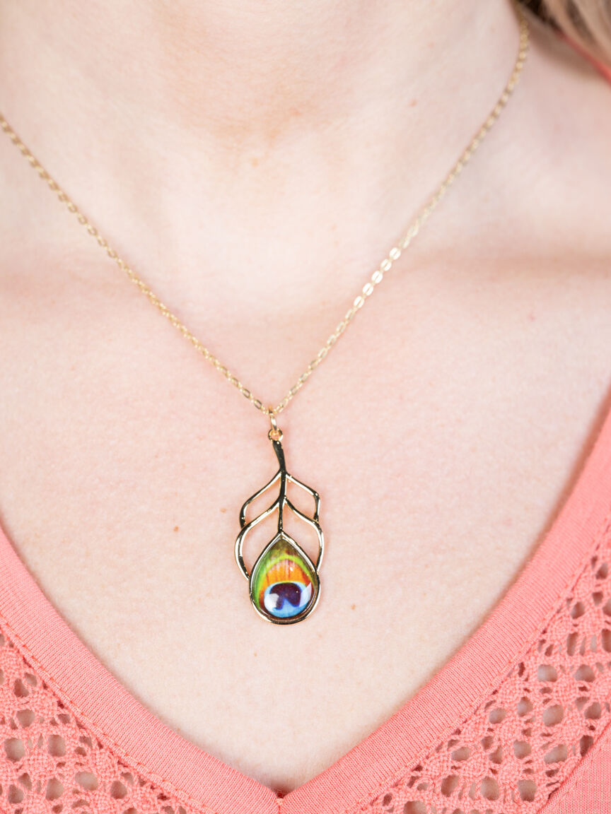 Peacock Feather Necklace