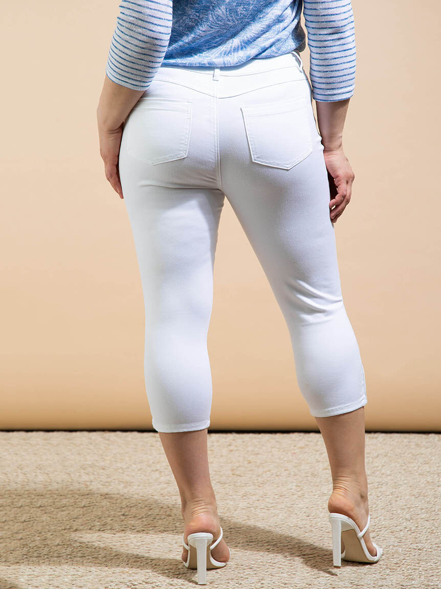 Pull-On Denim Capri Image 4