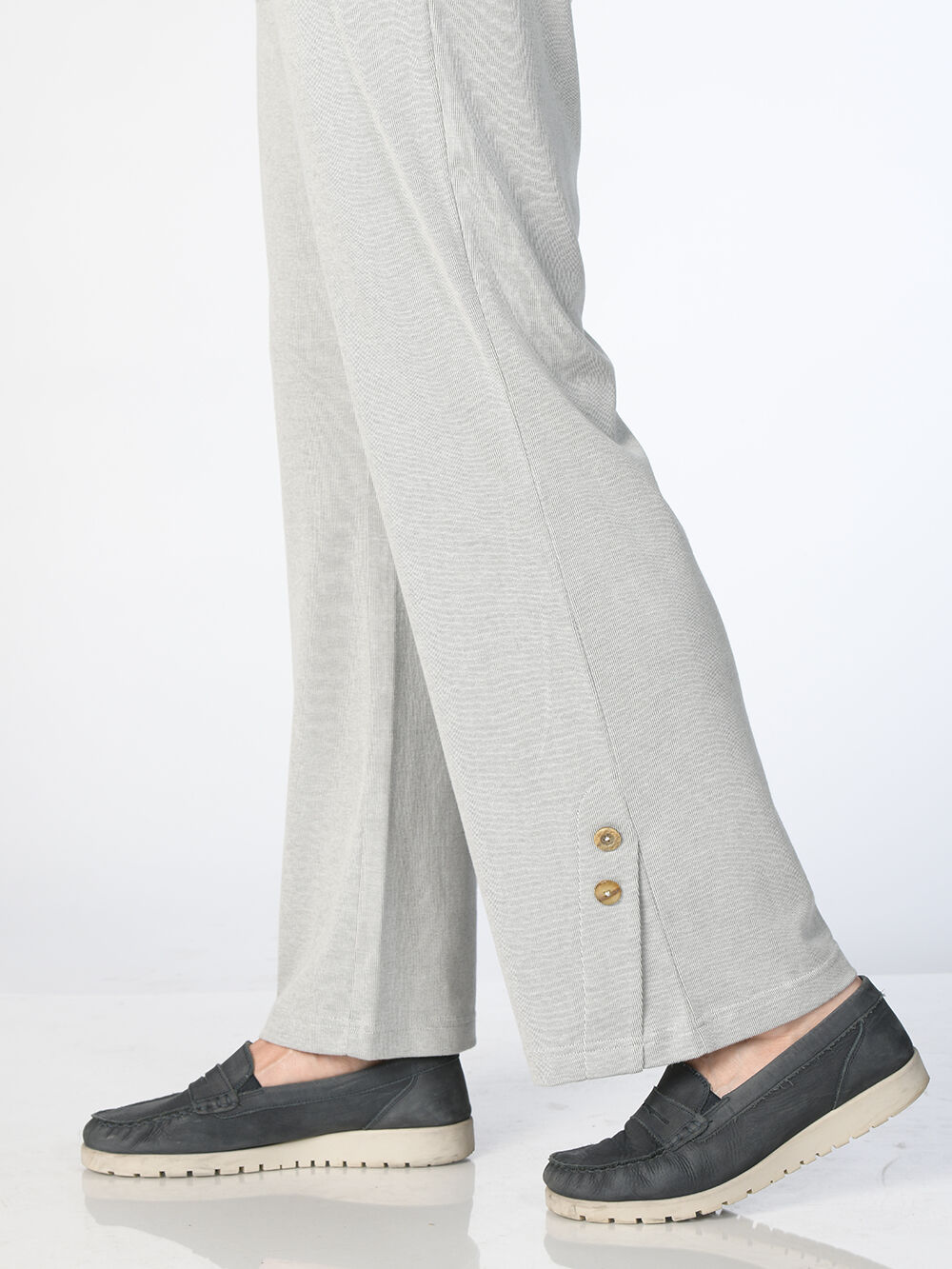 Beaming Button Flare Pants Image 2