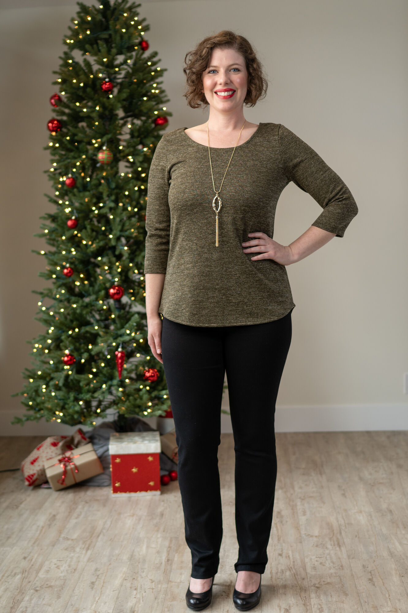 Shimmering Rust Knit Shirt