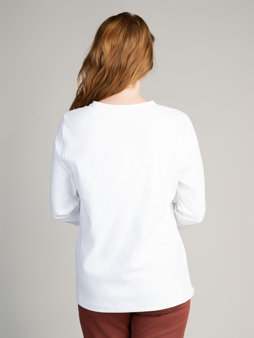 3/4 Sleeve V-Neck Top Image 5