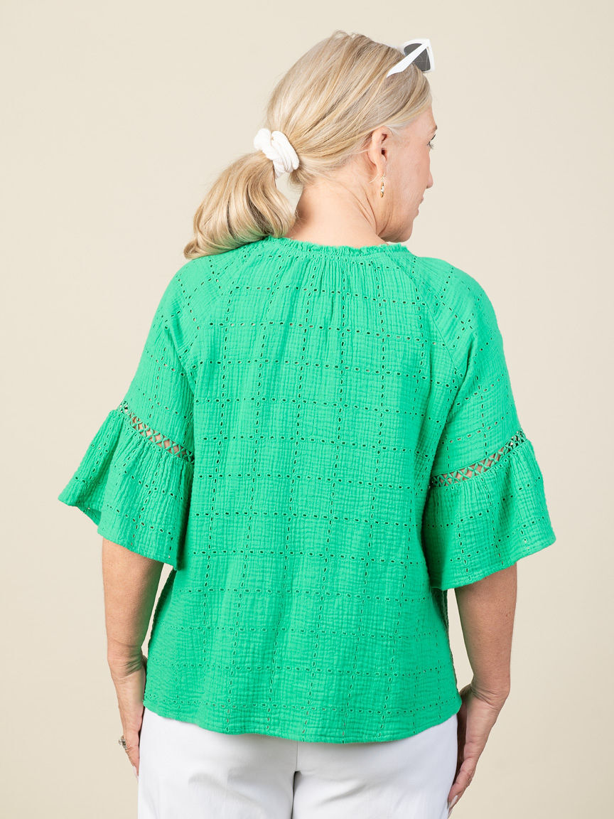 Short Sleeve Raglan Top with Sleeve Tape  Image 3