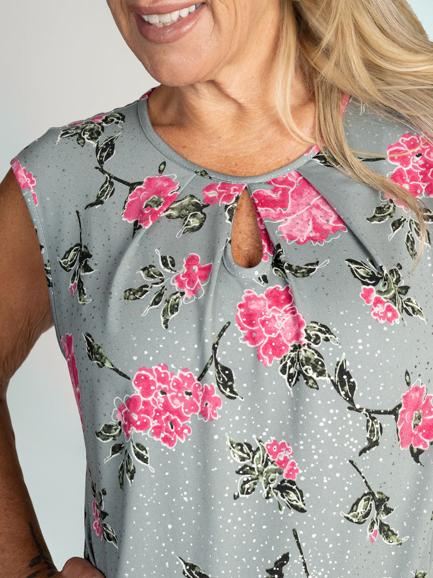 Sleeveless Top With Keyhole
