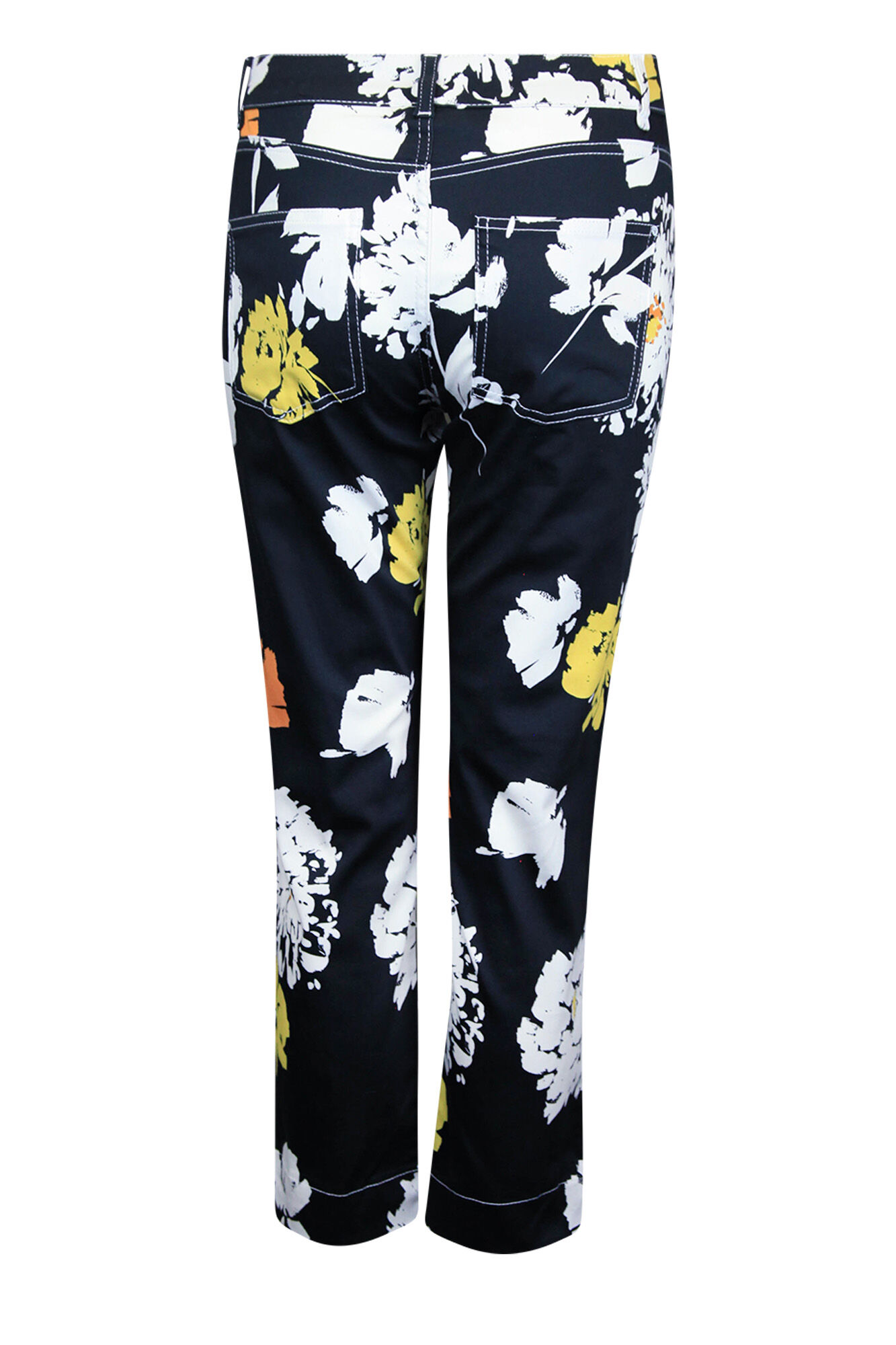 Floral Print 5 Pocket Crop Pant Image 2