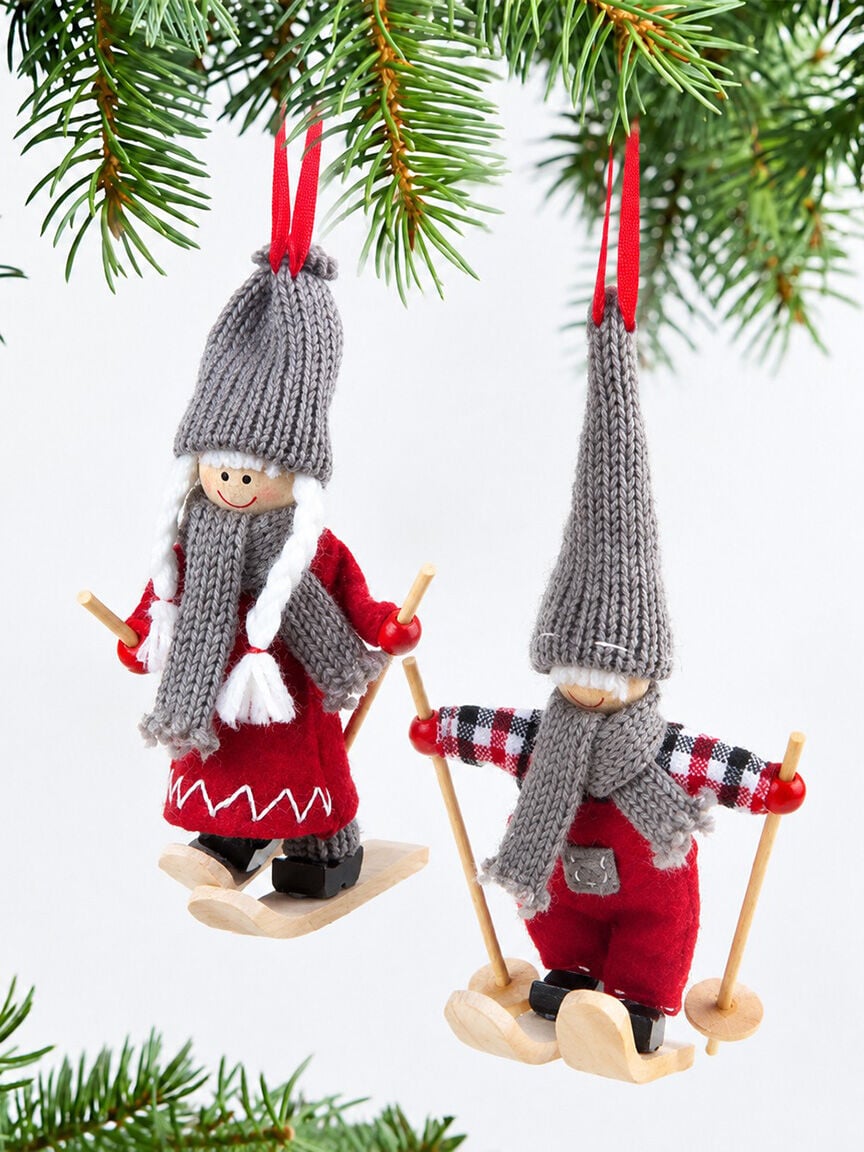 Skier Holiday Ornament