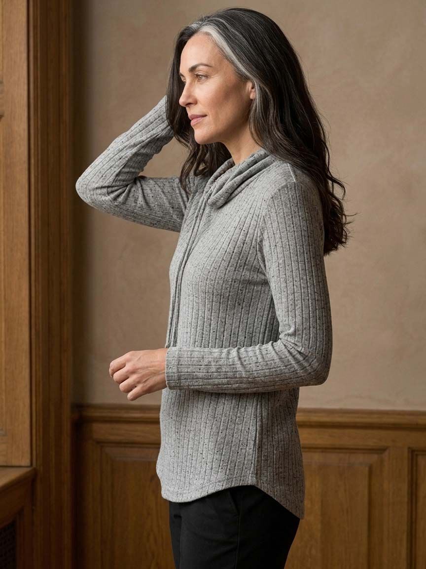 Long Sleeve Cowl Neck Top