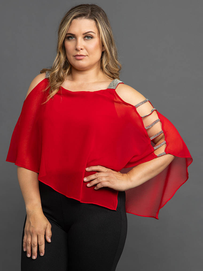 Sleeveless Blouse Jewel Strap Blouse Image 2