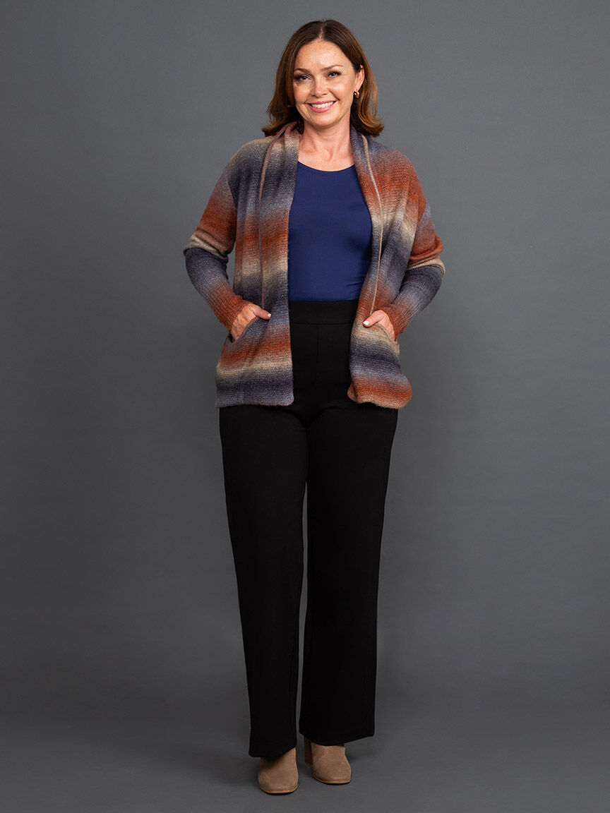 Open Front Ombre Cardigan