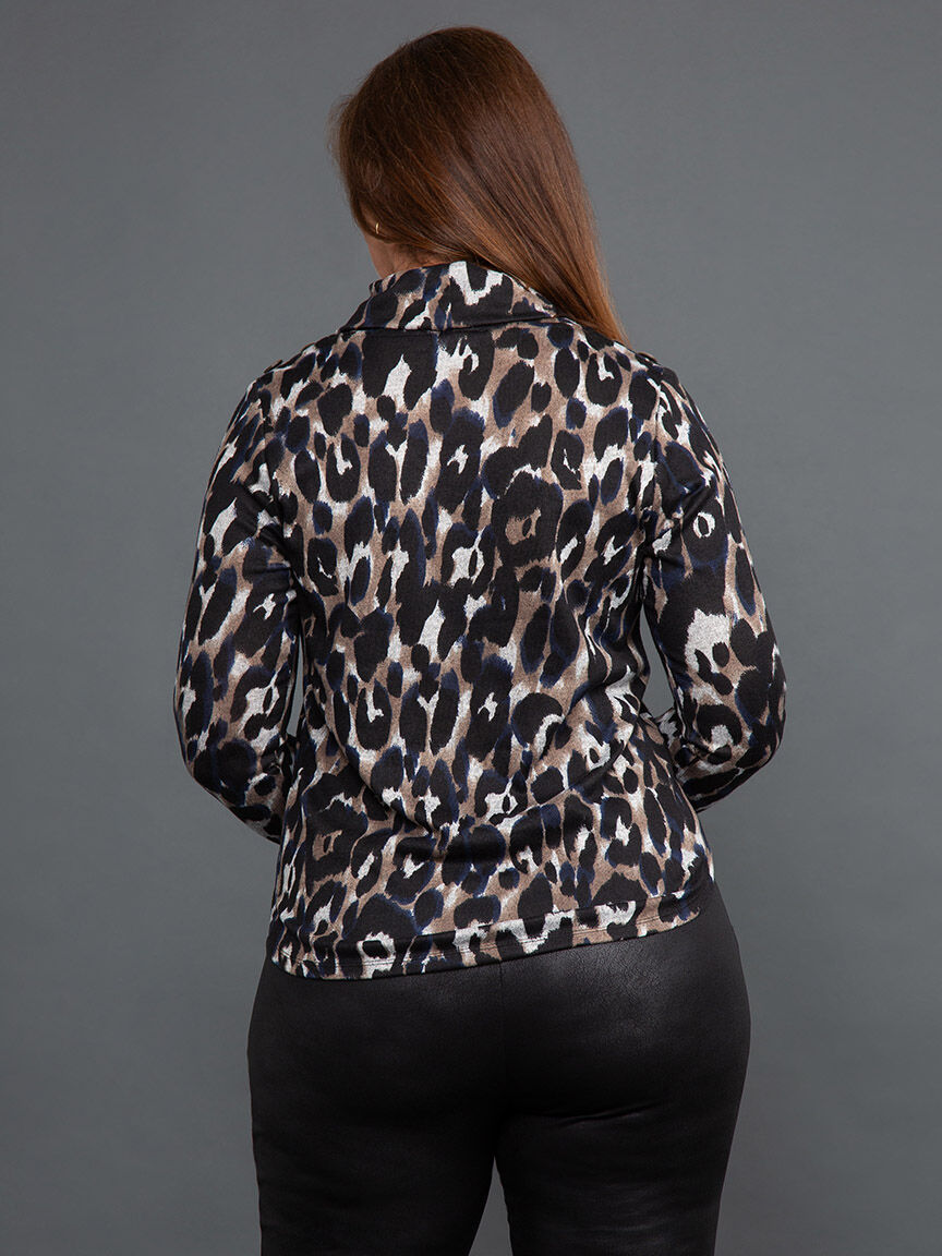 Long Sleeve Cowl Neck Top Image 4