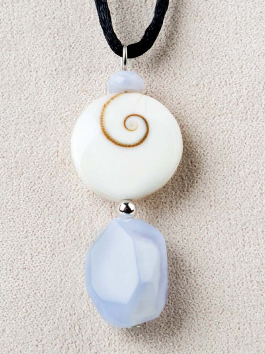 Blue Lace Agate Cord Necklace