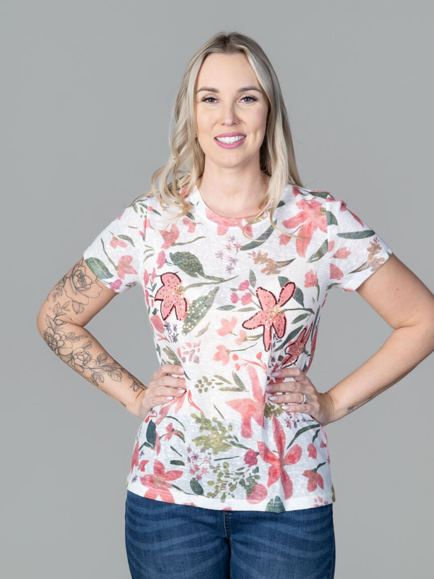 Short Sleeve Burnout Top 