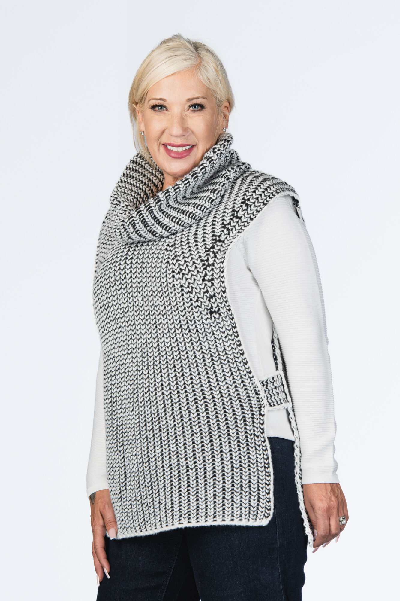 Turtleneck Sweater Vest   Image 1