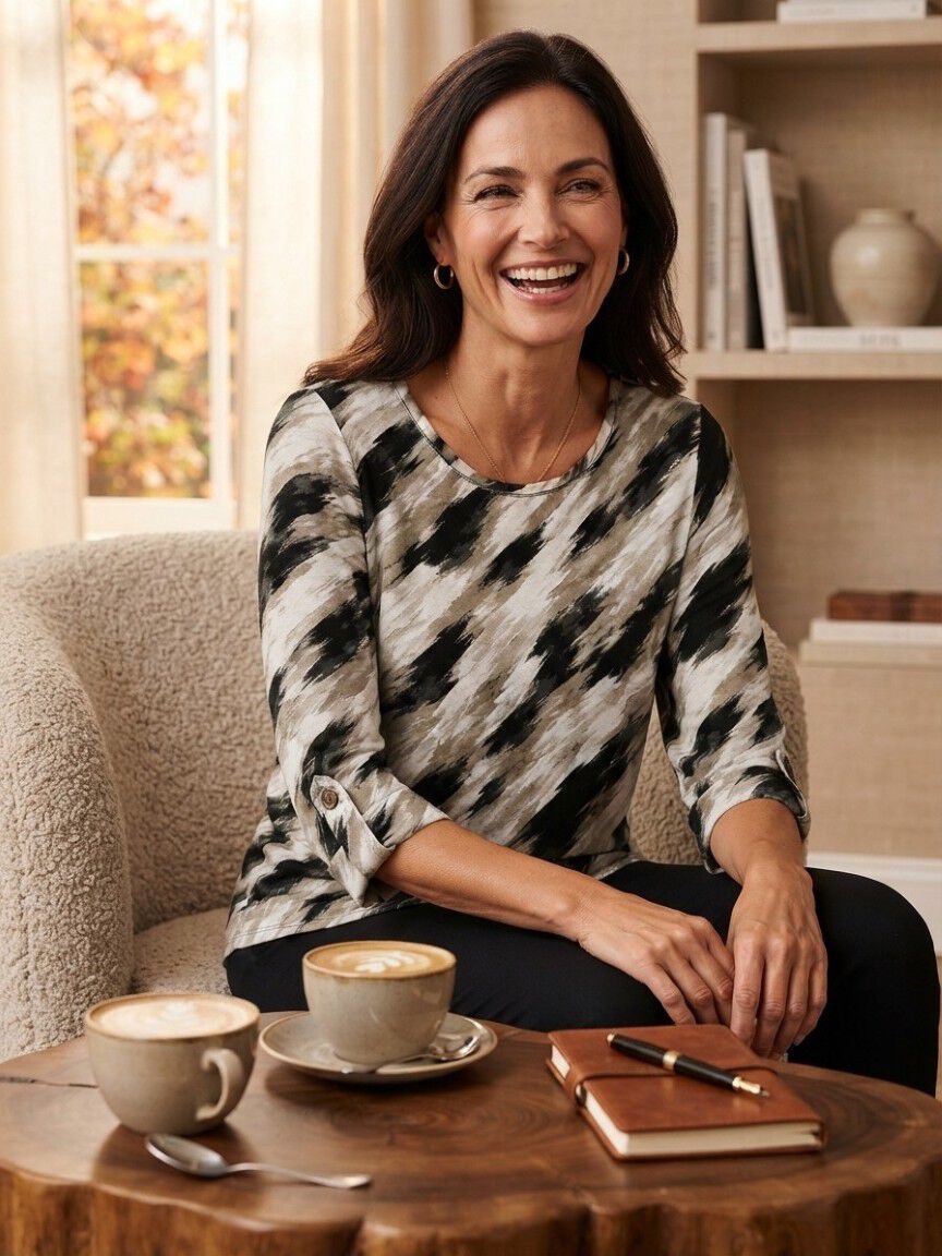 Long Sleeve Crew Neck Top