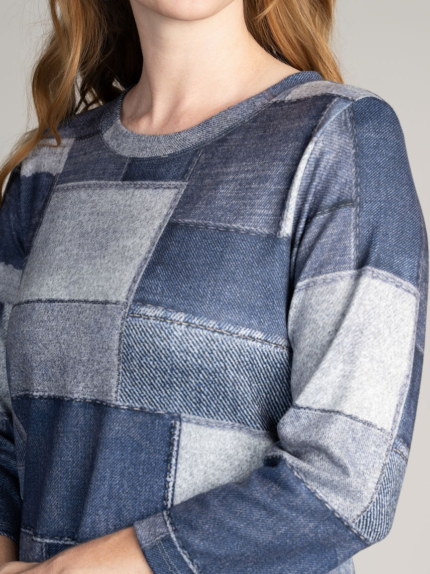Crew Neck Colour Block Top