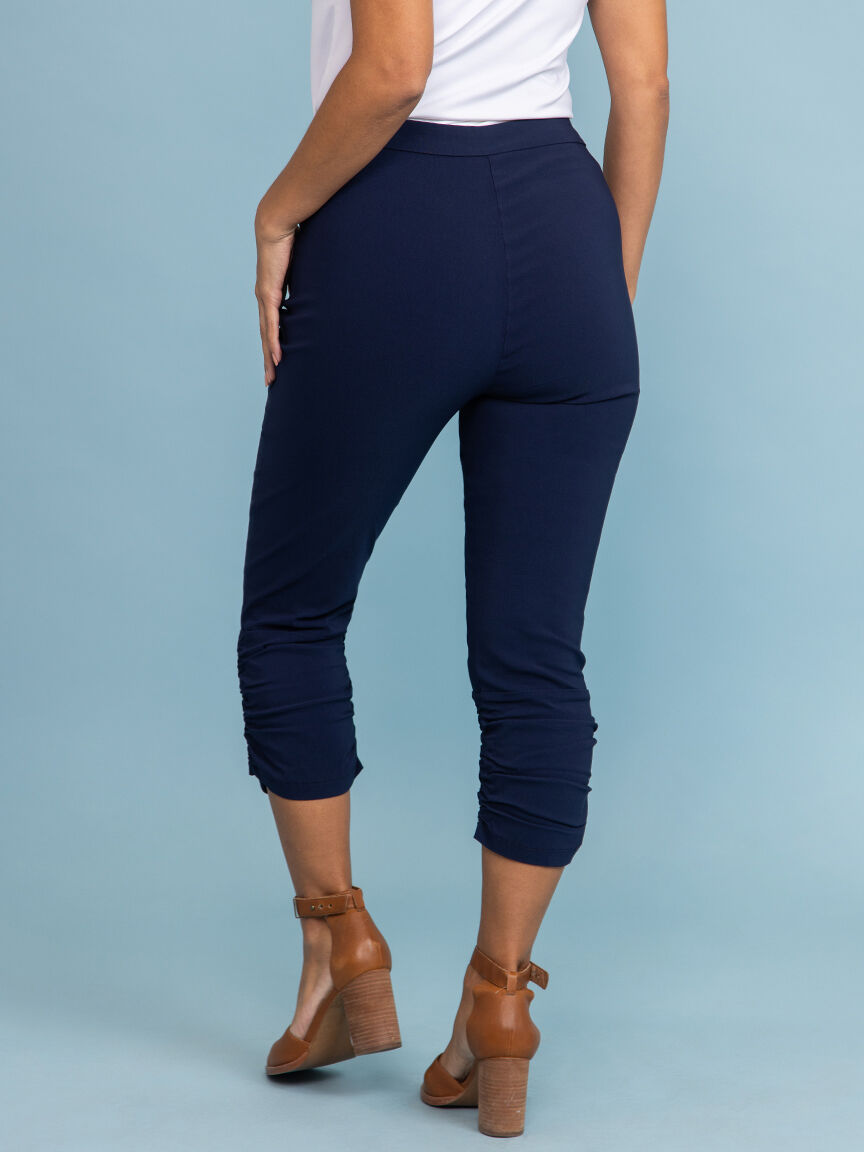 Ruched Leg Pull-On Capri  Image 4