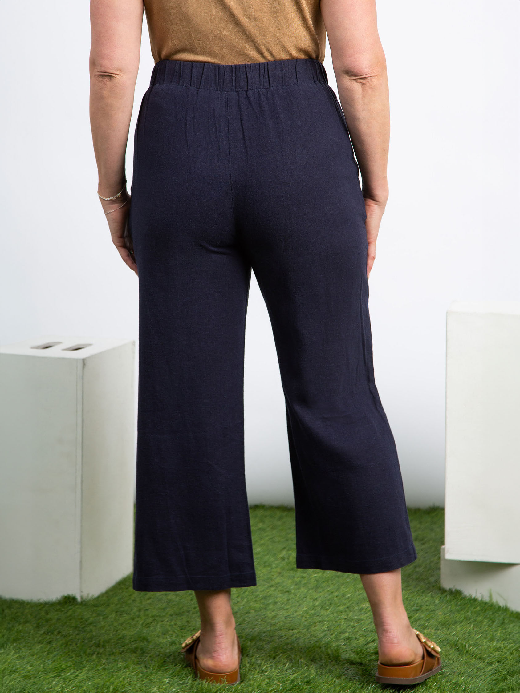 Front Button Linen Trouser Image 4