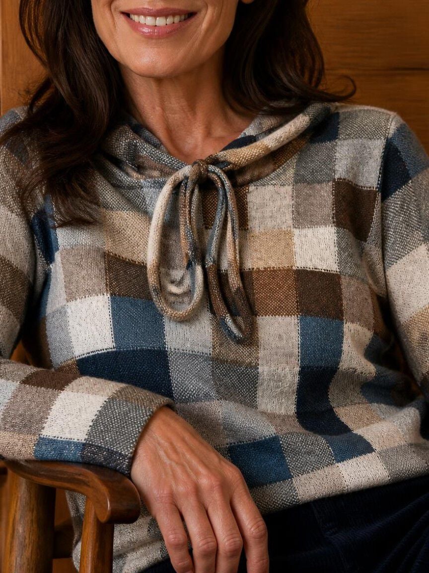 Patchwork Hooded Top
