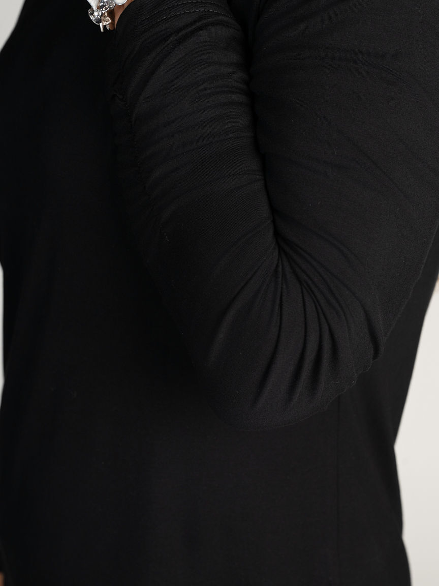 Ruched Turtleneck Top