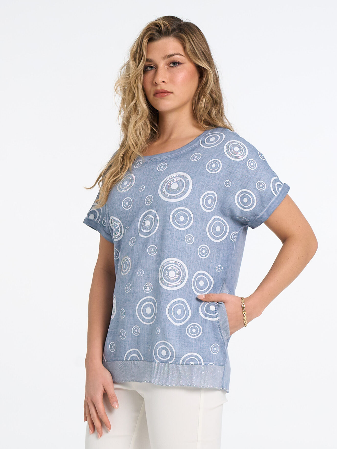 Sparkly Cotton Blend Top Image 2