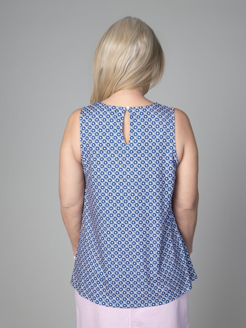 Sleeveless Top With Front Pleats