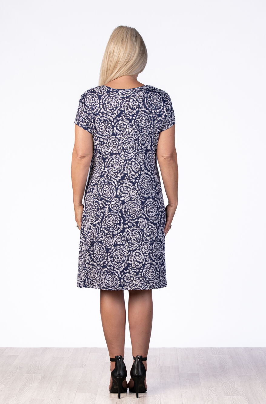 Navy Circle Dress Image 2
