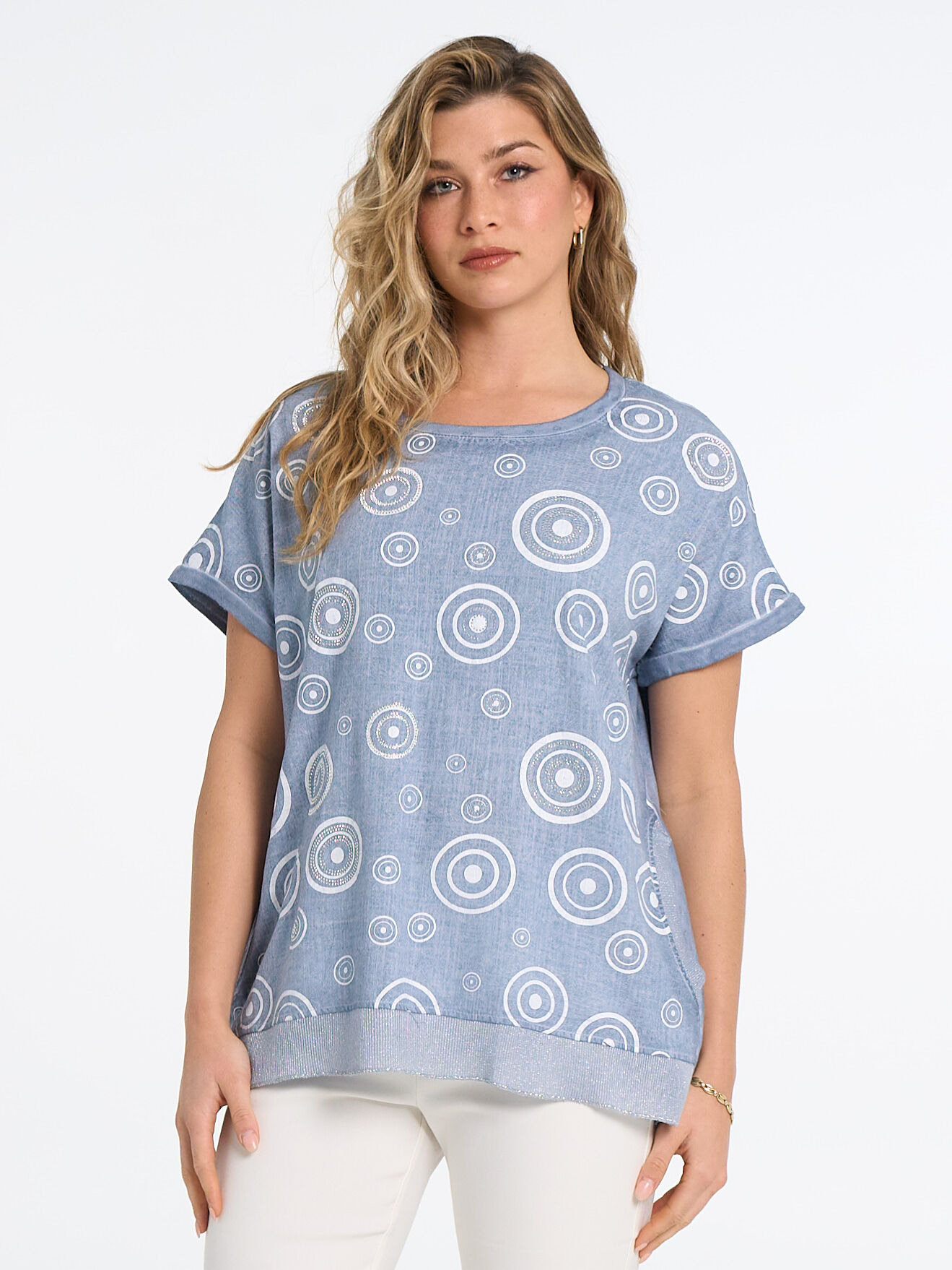 Sparkly Cotton Blend Top Image 1