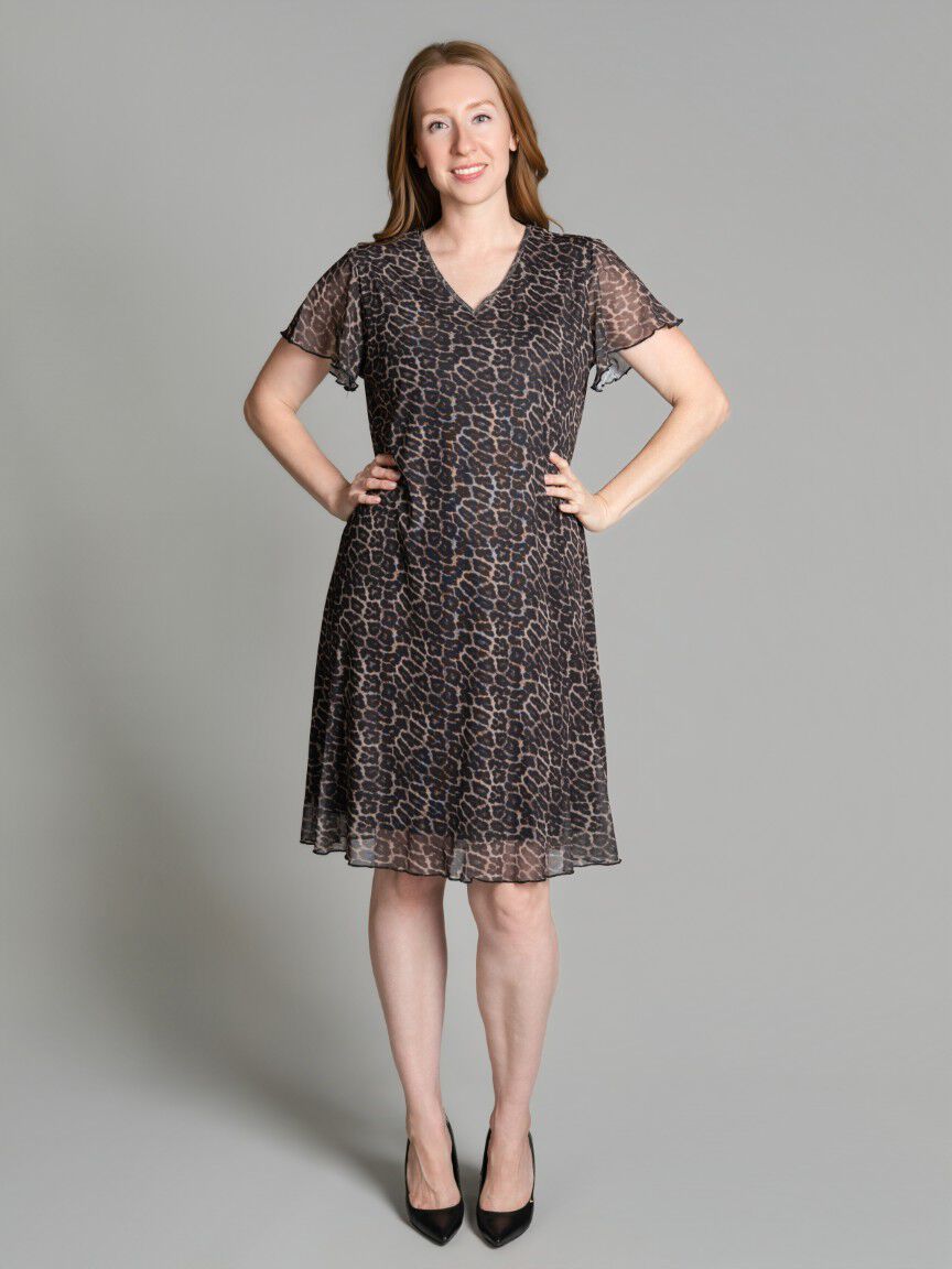 Short Sleeve Mesh Dress