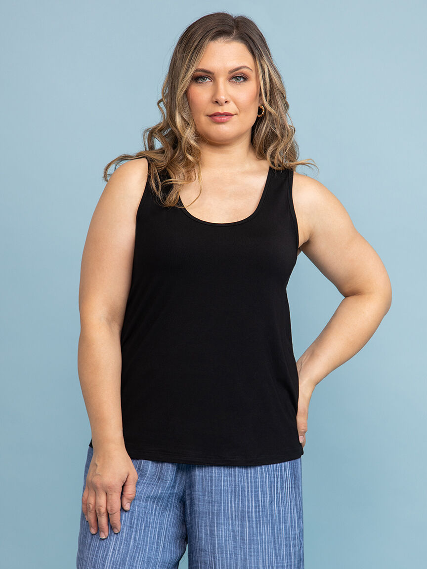 Bamboo Sleeveless Crew Neck Top  Image 2