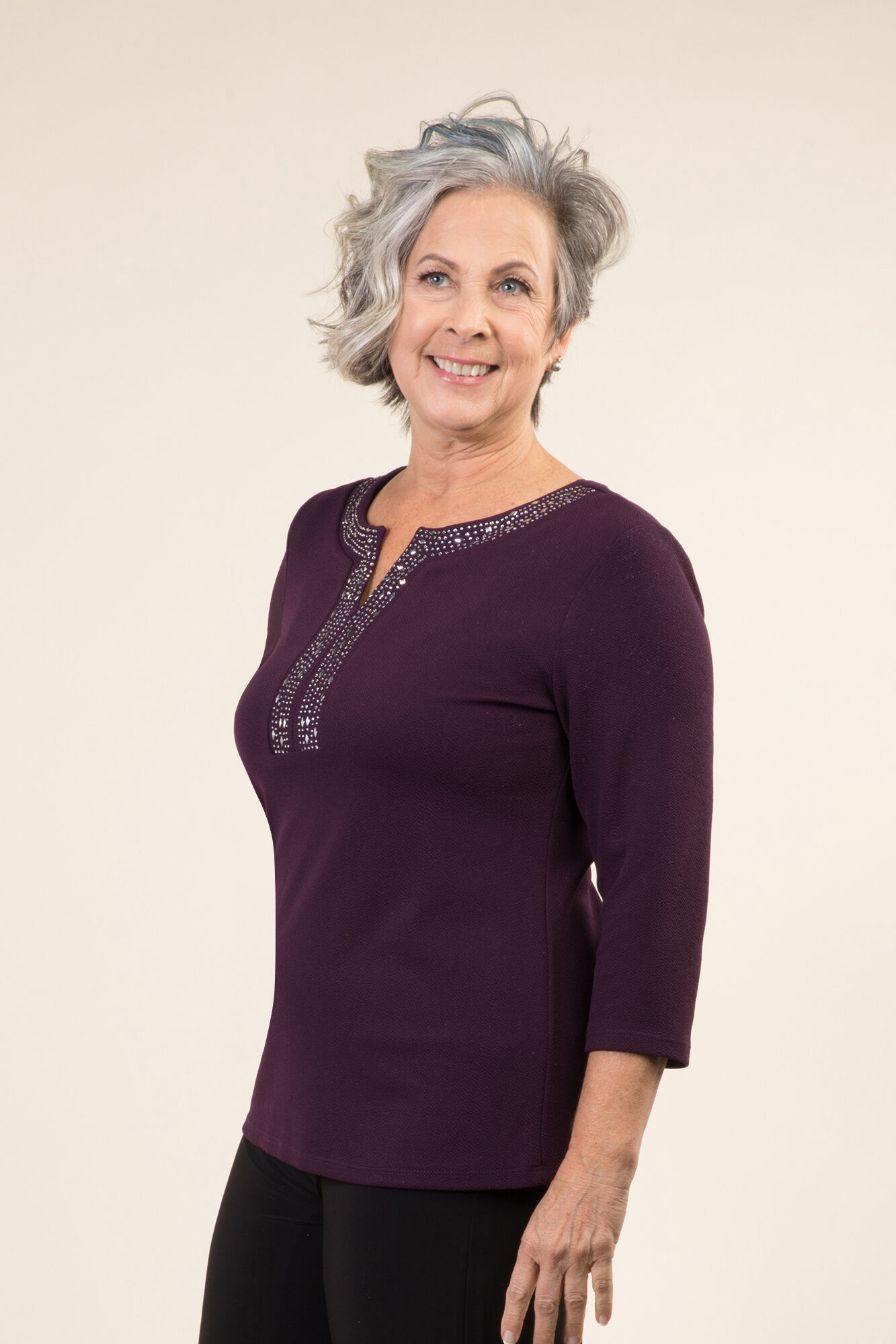 Embellished Long Sleeve Top