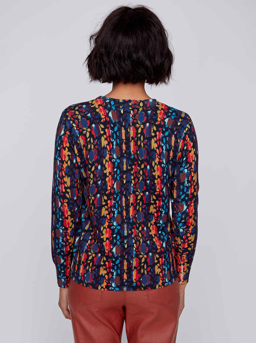 Long Sleeve Sweater w/ Ribbed Trim Image 3