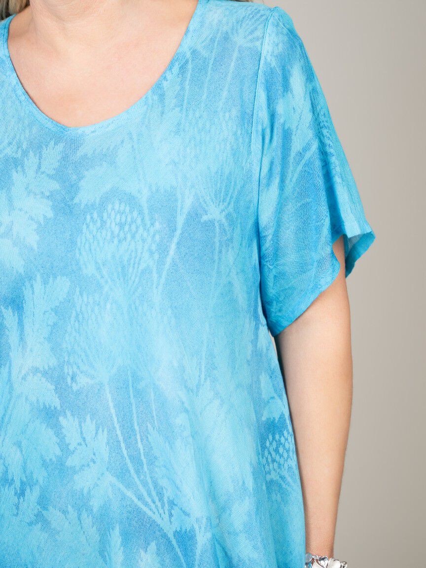 Short Sleeve Tie Dye  Dress