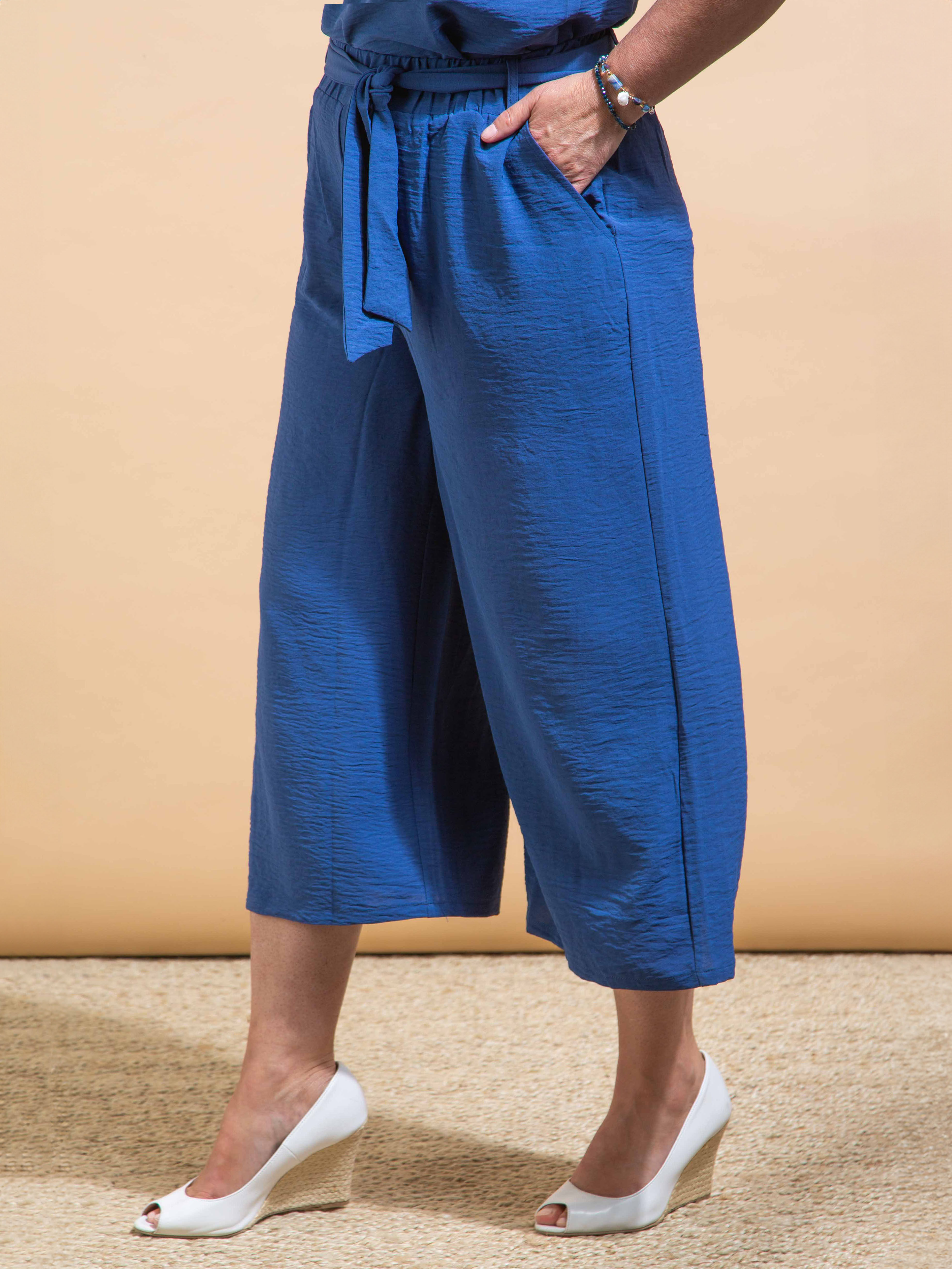 Tie Waist Cropped Pant Image 2