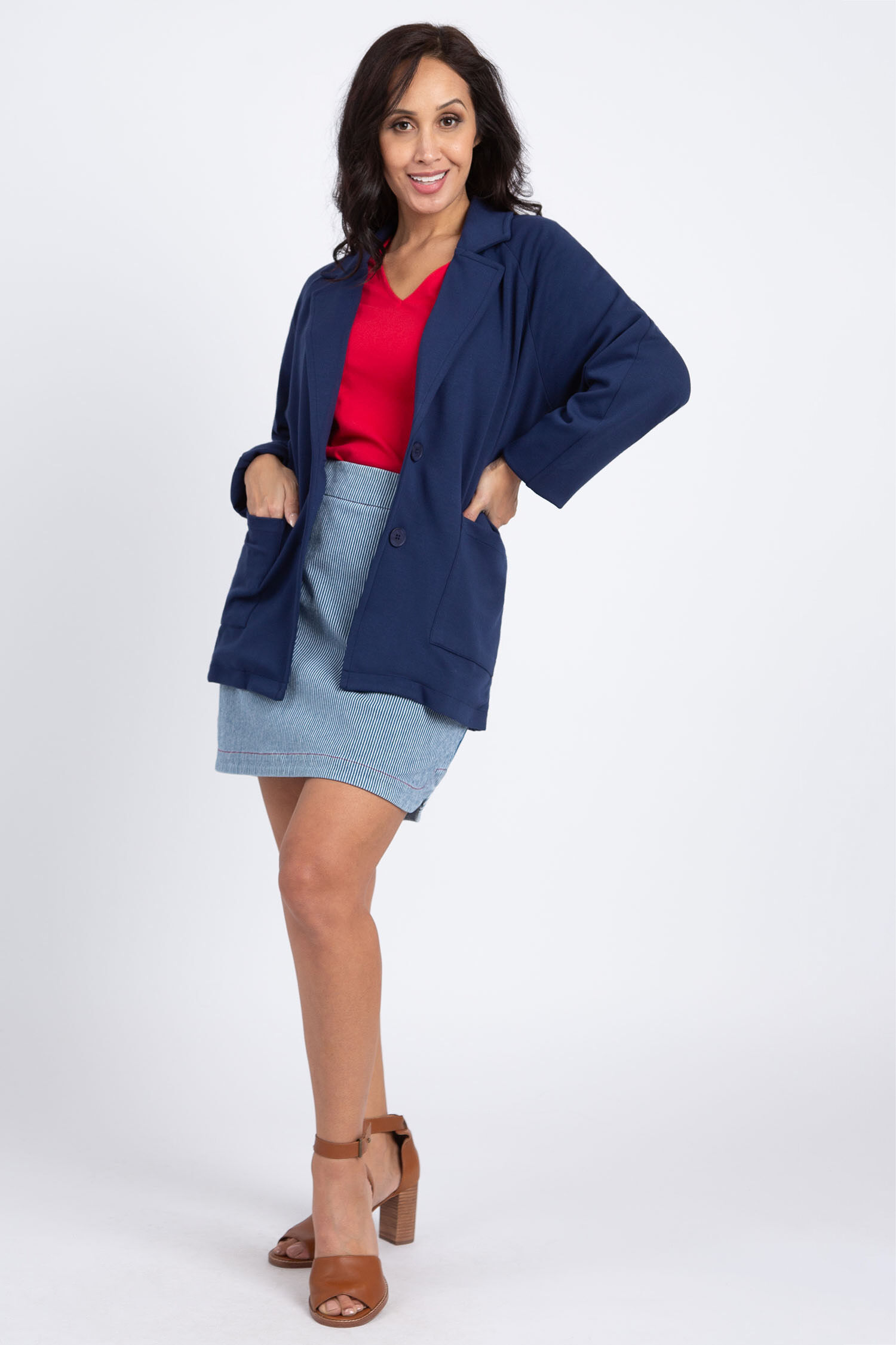 Scuba Knit Coat Image 1