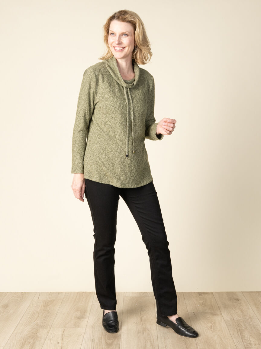 Long Sleeve Cowl Neck Top