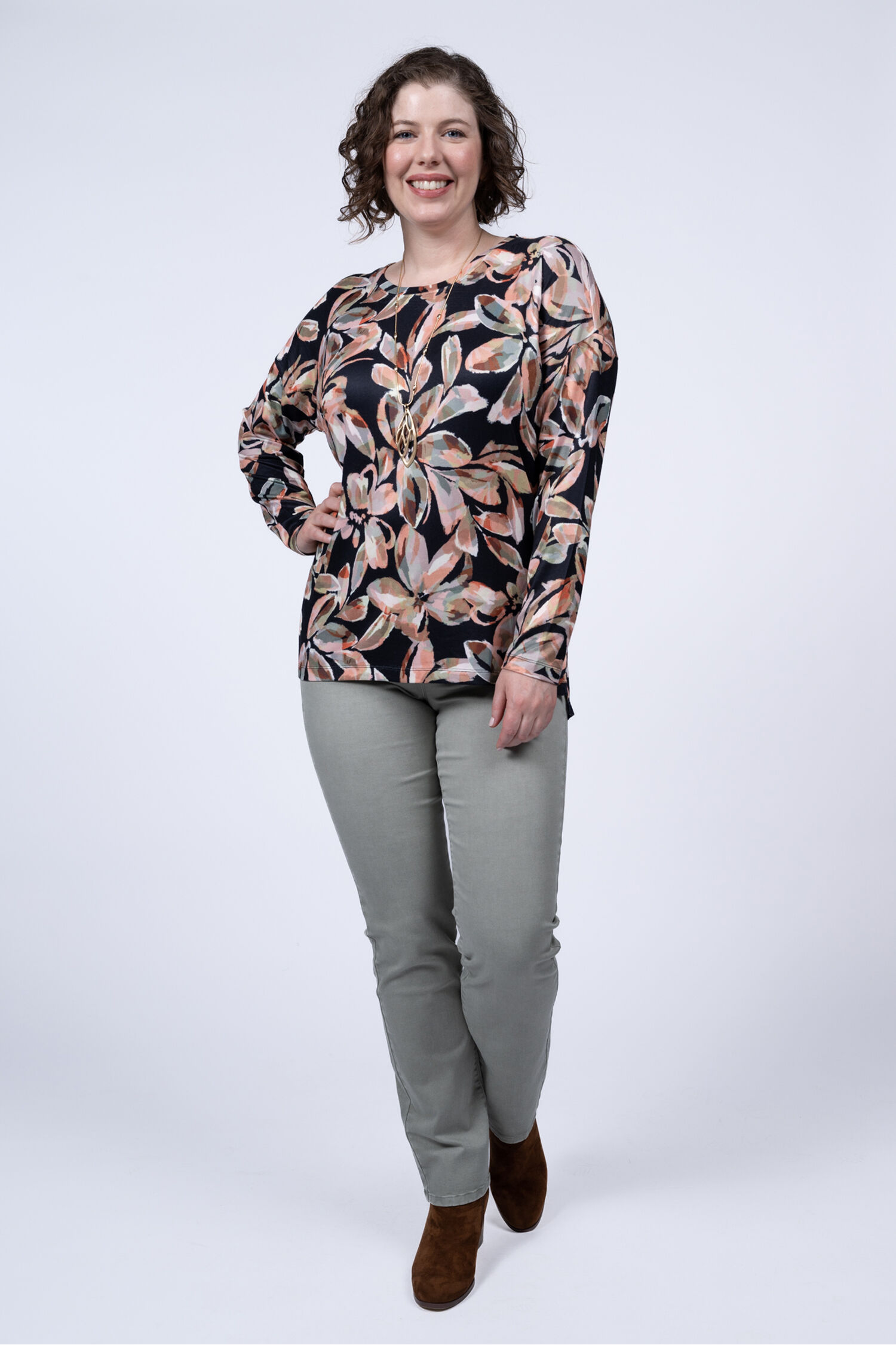 Long Sleeve Drop Shoulder Top  Image 3