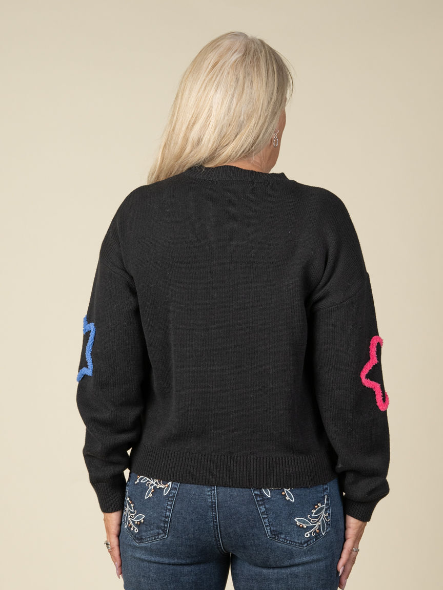 Long Sleeve Sweater With Stars