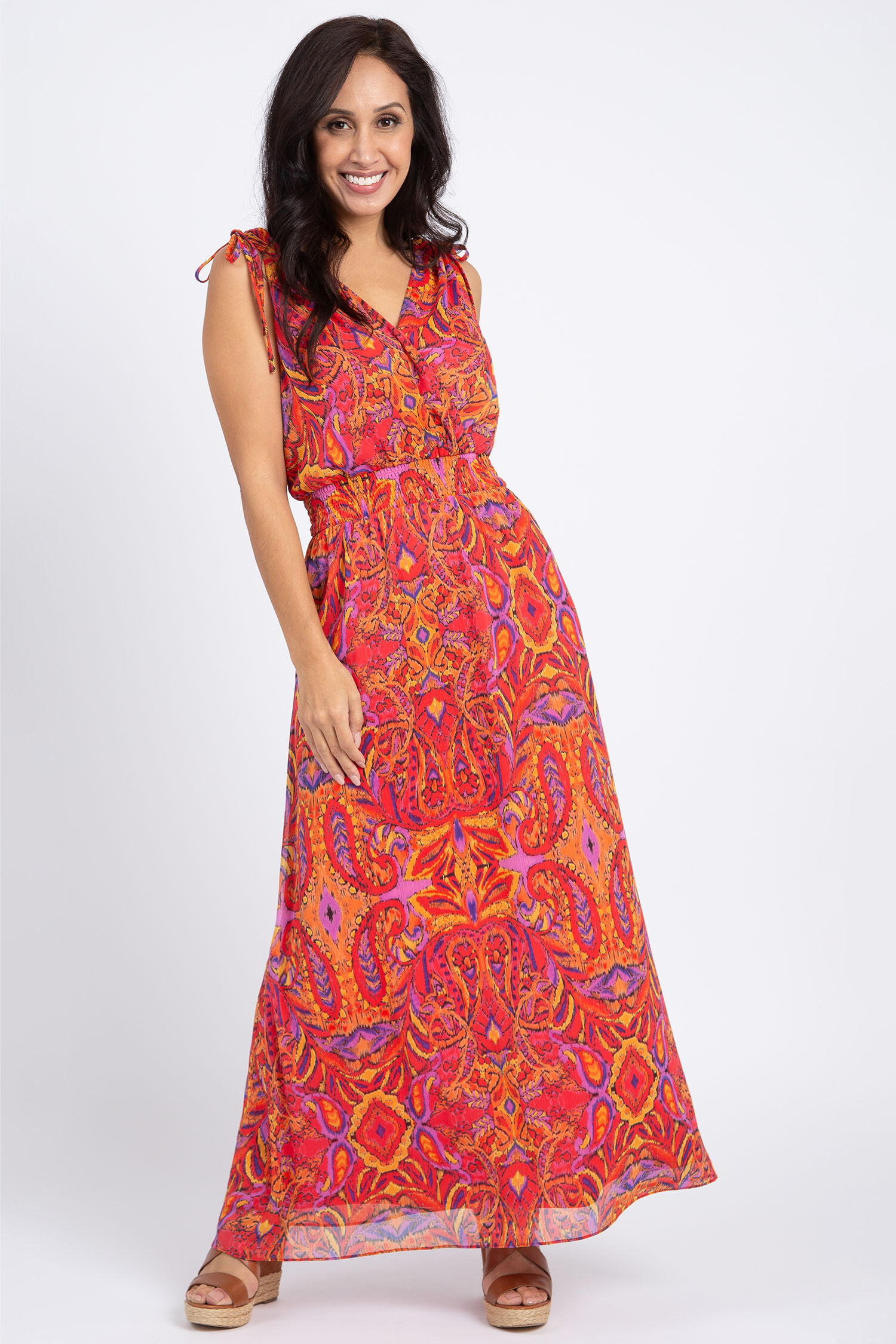 Sleeveless Chiffon Maxi Dress Image 1