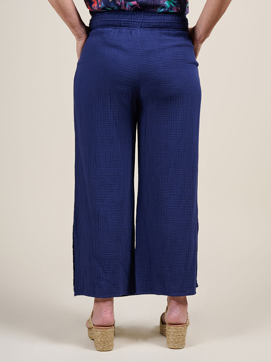 Cotton Wide Leg Pant Wear 2 Ways 