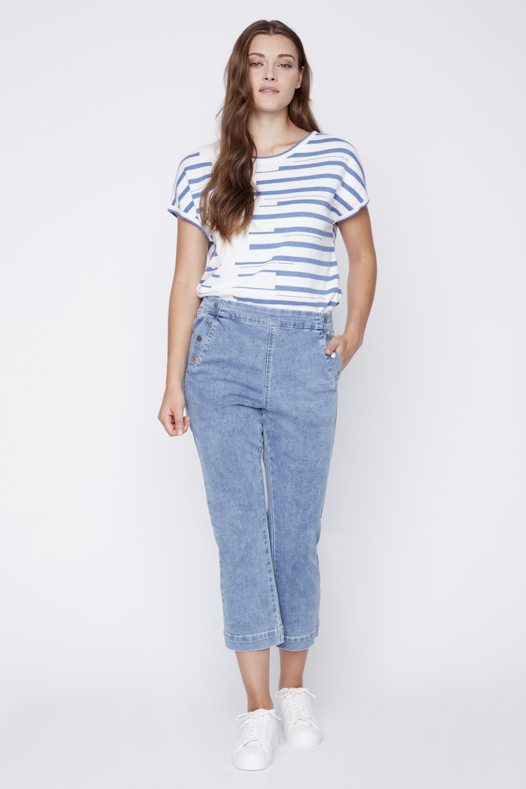 Cropped Denim Pant Image 1