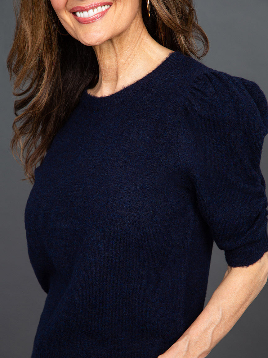 Elbow Sleeve Crewneck Sweater 